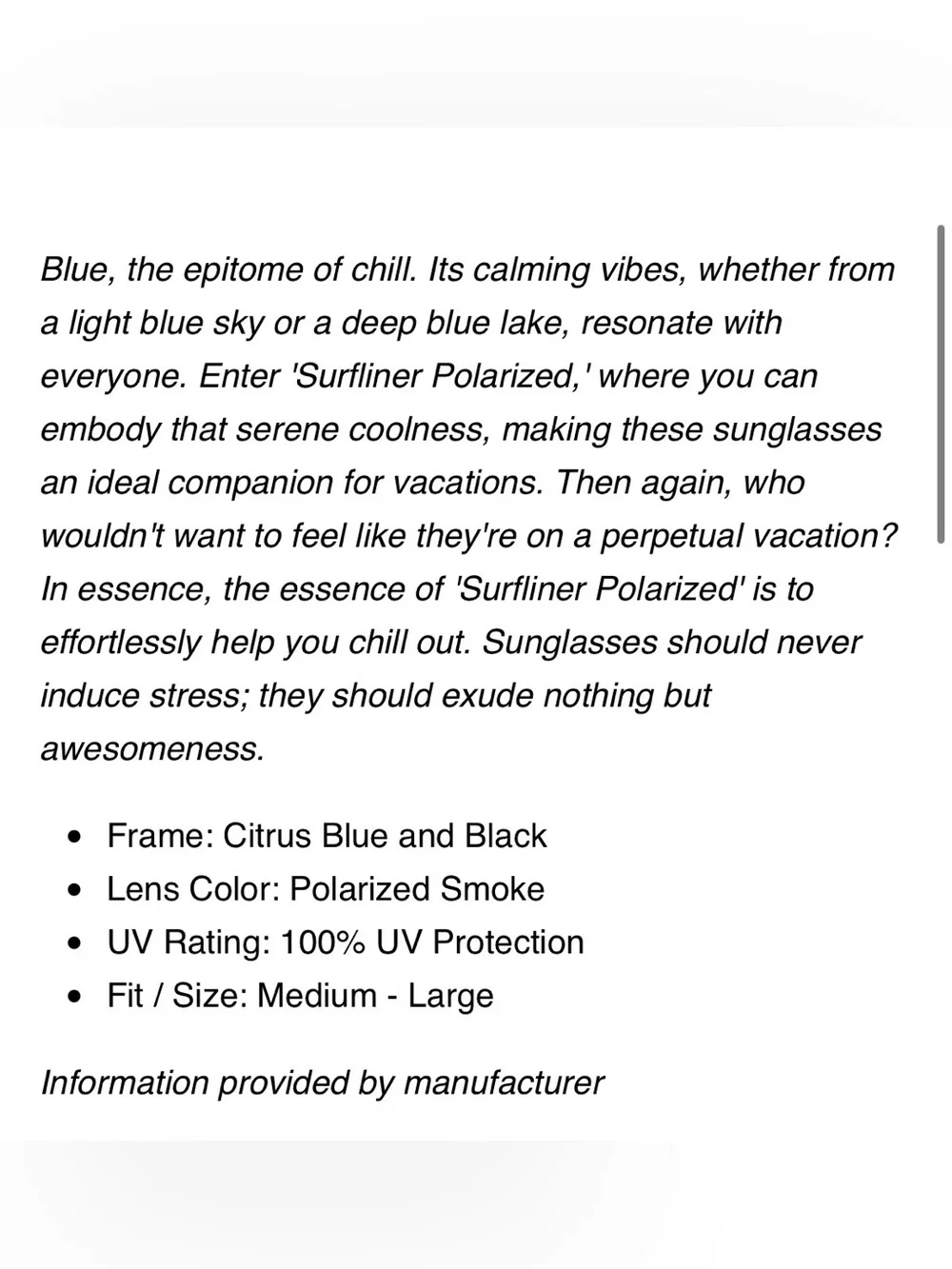 Blenders Surfline sunglasses blue unisex
